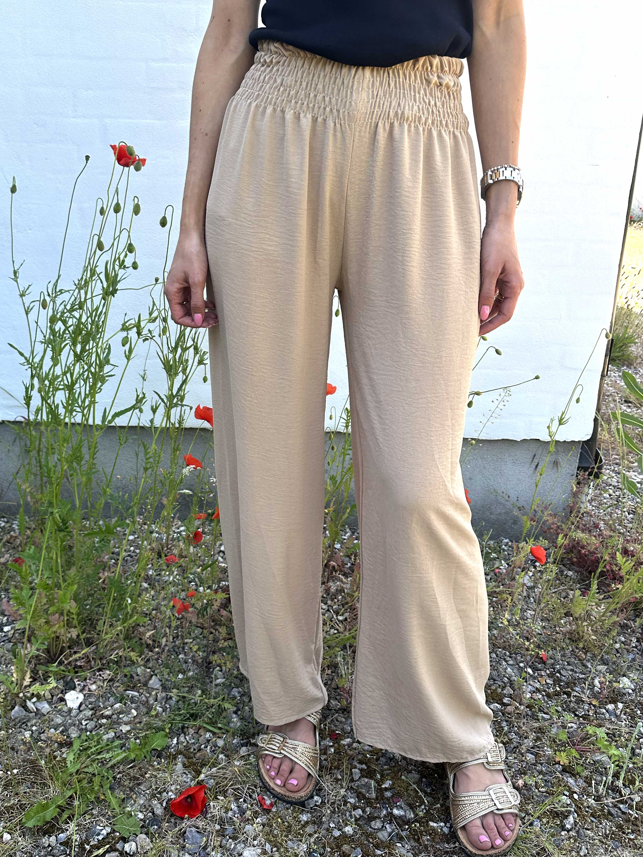 Signe - Løse bukser med elastikkant i livet